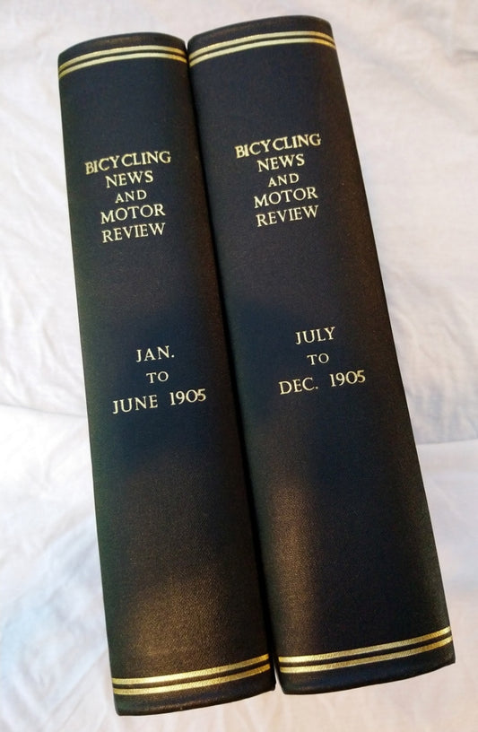 Bicycling News and Motor Review 1905. 2 Volumes. Ultra Rare. (ref b216)