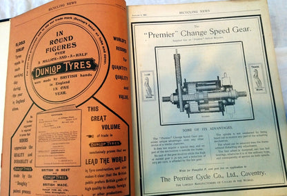 Bicycling News and Motor Review 1905. 2 Volumes. Ultra Rare. (ref b216)