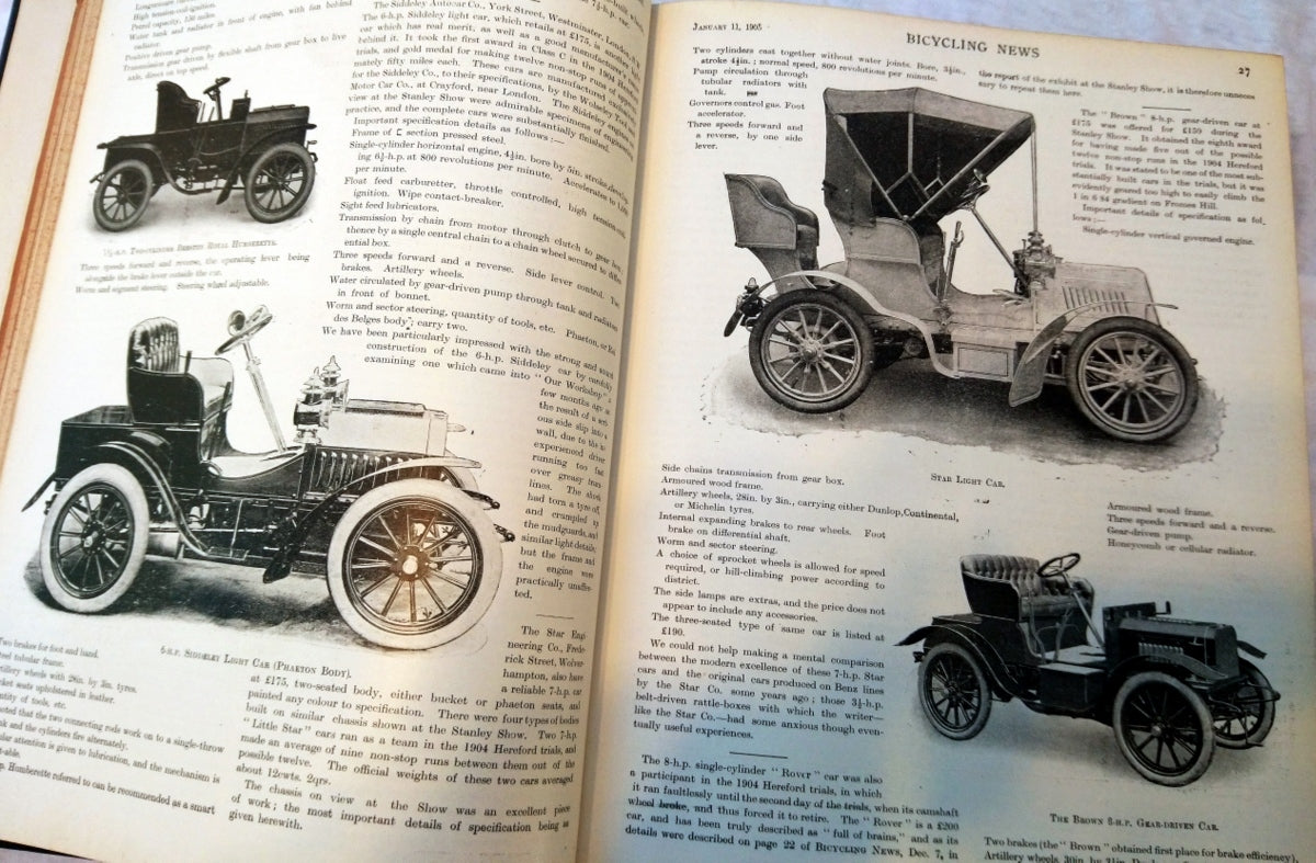 Bicycling News and Motor Review 1905. 2 Volumes. Ultra Rare. (ref b216)