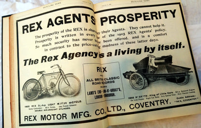 Bicycling News and Motor Review 1905. 2 Volumes. Ultra Rare. (ref b216)