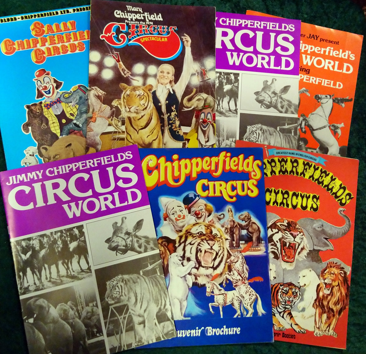 Circus Magazines and Programmes, Lot of 6. 1970's (M520)