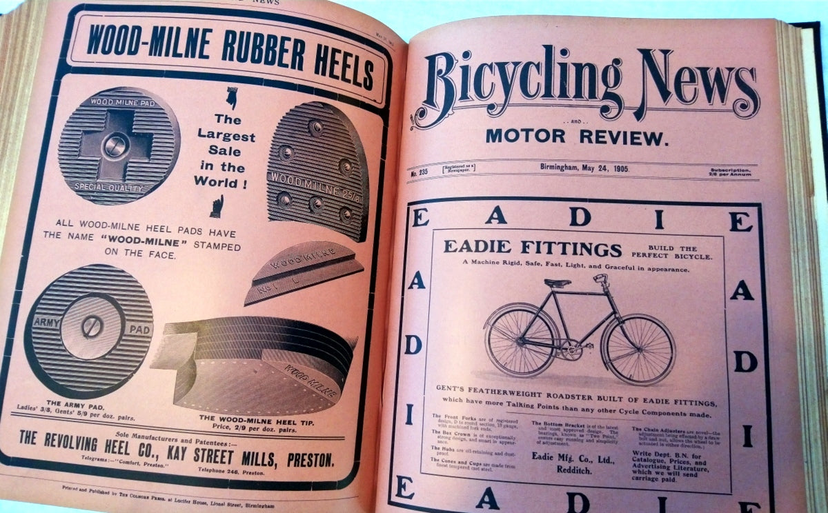 Bicycling News and Motor Review 1905. 2 Volumes. Ultra Rare. (ref b216)