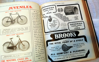 Bicycling News and Motor Review 1905. 2 Volumes. Ultra Rare. (ref b216)