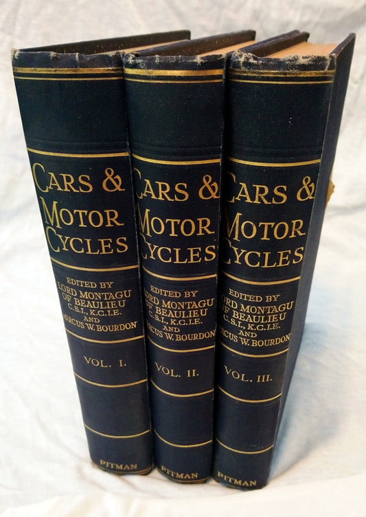 Cars & Motor Cycles 1928. 3 Volumes. Rare. (ref b217)