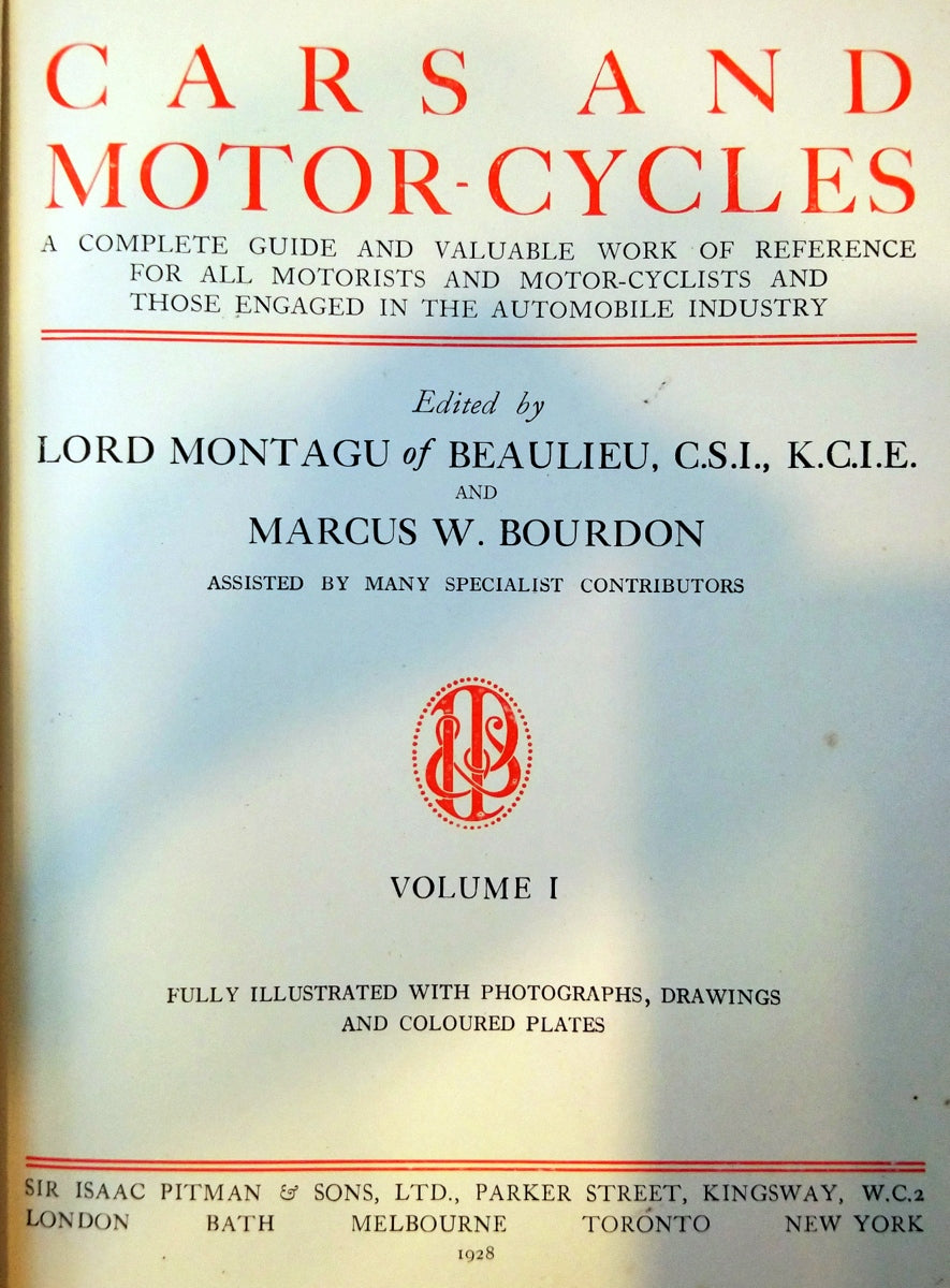 Cars & Motor Cycles 1928. 3 Volumes. Rare. (ref b217)