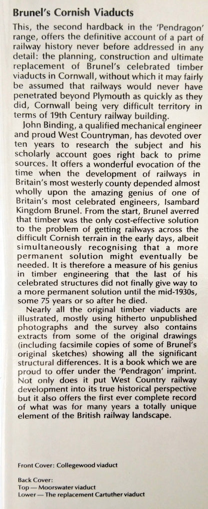 Brunel's Cornish Viaducts by John Binding. (ref b331)