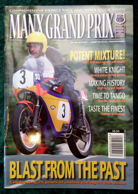 Manx Grand Prix 2008 Official Programme. (M259)
