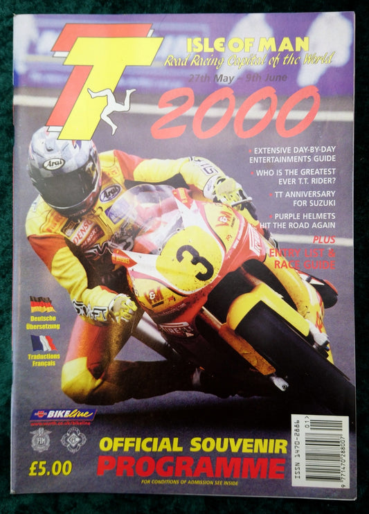 Isle of Man TT 2000 Official Programme. (M266)