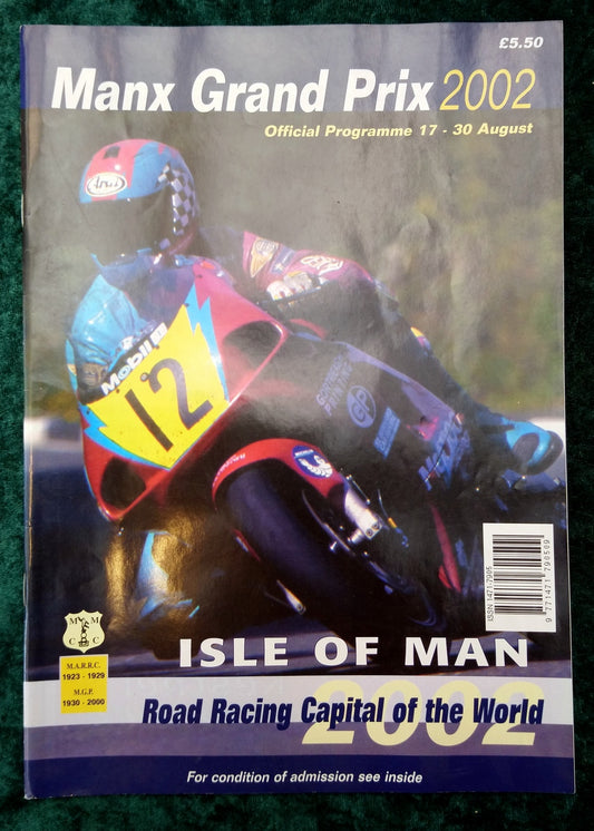 Manx Grand Prix 2002 Official Programme. (M264)