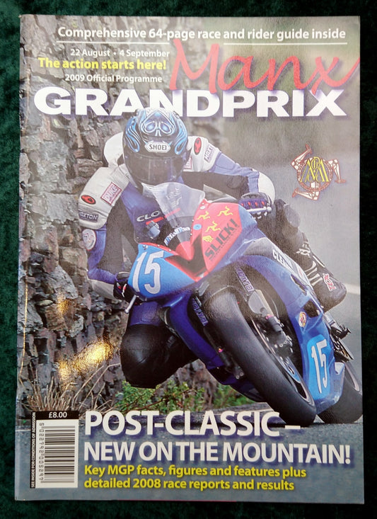 Manx Grand Prix 2009 Official Programme. (M273)