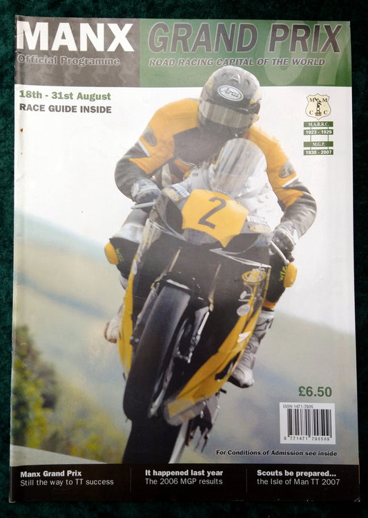 Manx Grand Prix 2007 Official Programme. (M274)