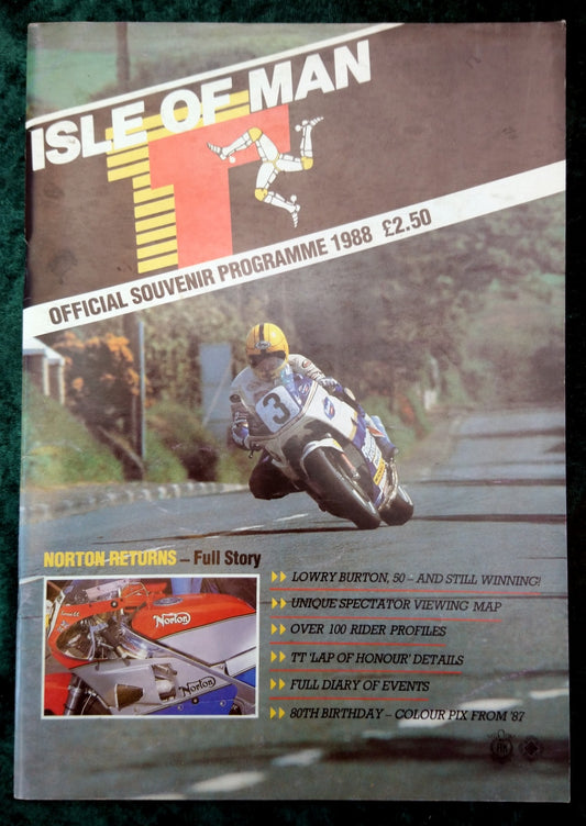 Isle of Man TT 1988 Official Programme. (M278)
