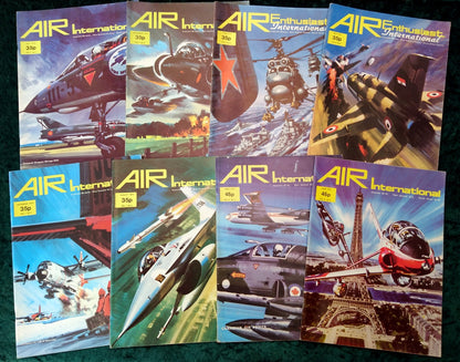 Air International Magazine. Lot of 8 from 1974/75. (MC131)
