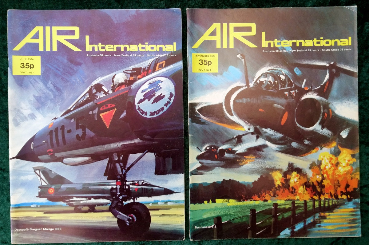Air International Magazine. Lot of 8 from 1974/75. (MC131)