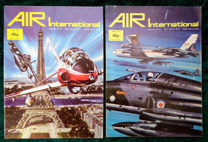 Air International Magazine. Lot of 8 from 1974/75. (MC131)