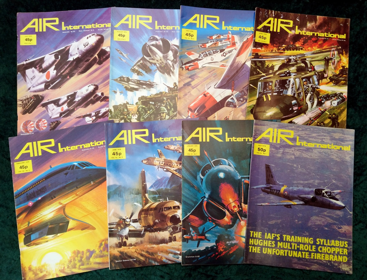 Air International Magazine. Lot of 8 from 1975/76/78. (MC132)