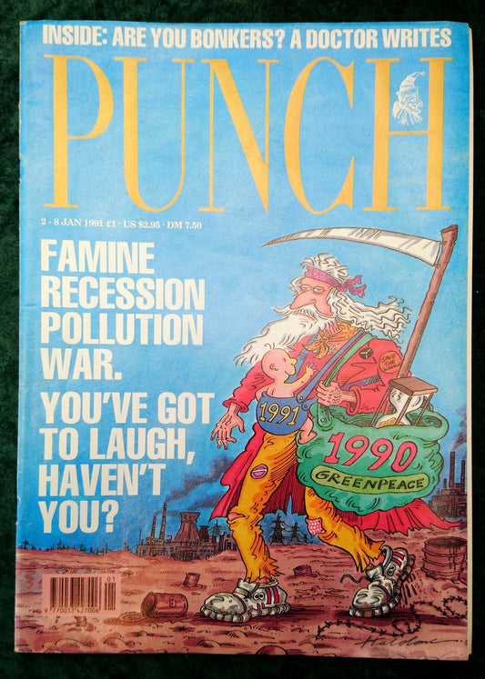 Punch Magazine. Famine Recession War. January 1991. (M290)