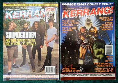 Kerrang! Rock and Metal Magazine. Collection of 10 from 1989, 90, 91. (MC129)