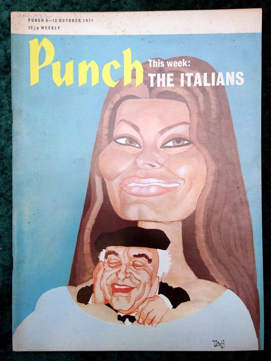 Punch Magazine The Italians. October 6th-12th 1971. (M305)