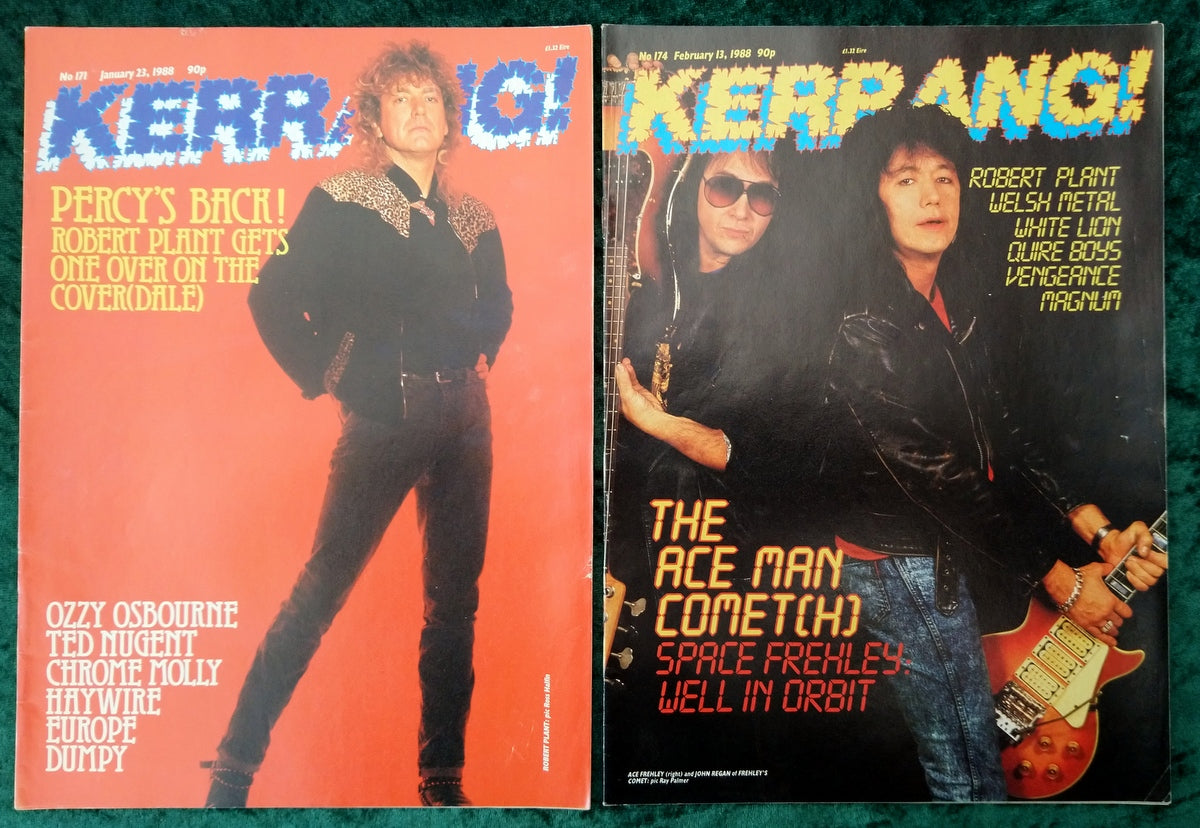 Kerrang! Rock and Metal Magazine. Collection of 10 from 1987, 88, 90. (MC130)