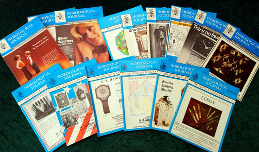 The Horological Journal. Collection of 15 Magazines 1970's. (MC126)