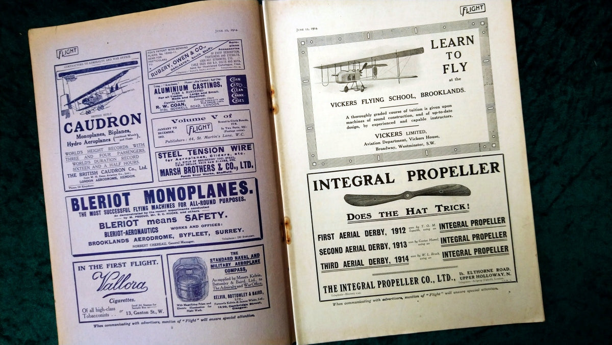 Flight Magazine June 12th 1914. (M526)