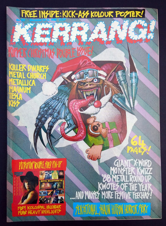 Kerrang Magazine No.219 Dec 24/31st. Christmas Issue 1988. (M325)