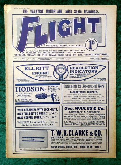 Flight Magazine October 1st 1910. (M529)