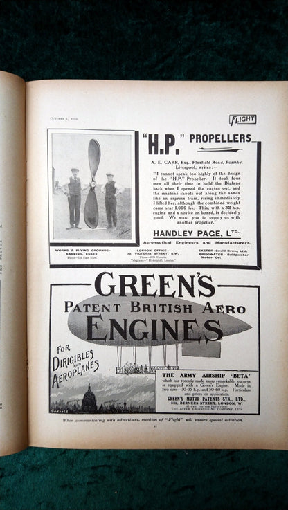 Flight Magazine October 1st 1910. (M529)