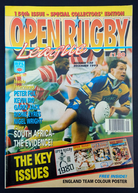 Open Rugby, The League Magazine. No.150 December 1992 (M344)