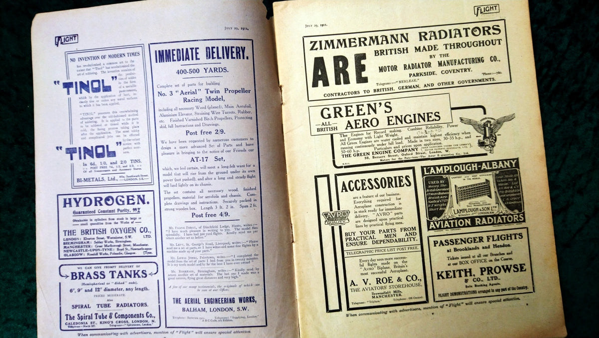 Flight Magazine July 29th 1911. (M530)