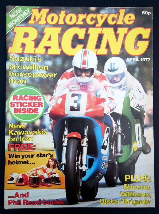 Motorcycle Racing Magazine April 1977. (M351)