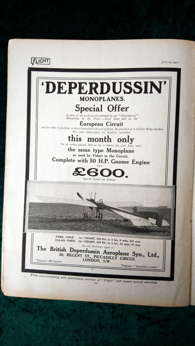 Flight Magazine July 29th 1911. (M530)