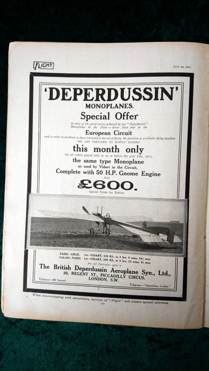 Flight Magazine July 29th 1911. (M530)