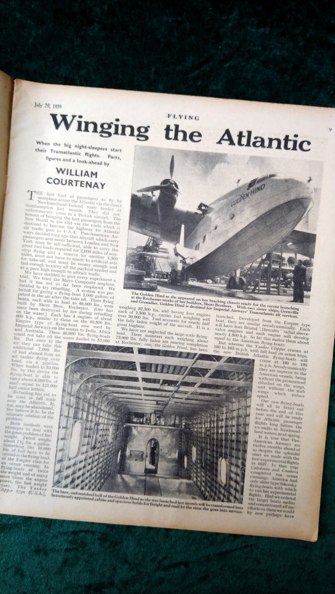 Flying Magazine July 29th 1939. (M531)