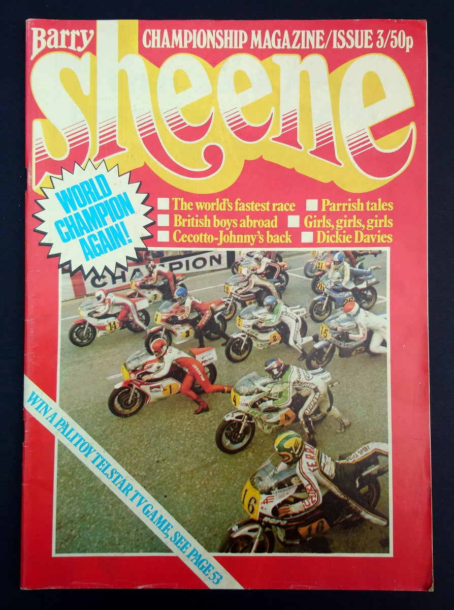 Barry Sheene Championship Magazine 1977. Full Set of 3 Issues. RARE. (M365)