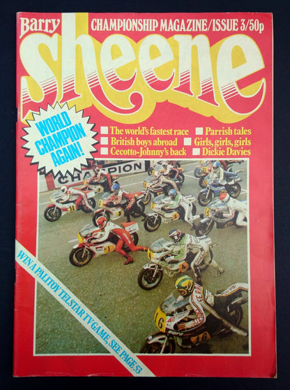 Barry Sheene Championship Magazine 1977. Full Set of 3 Issues. RARE. (M365)
