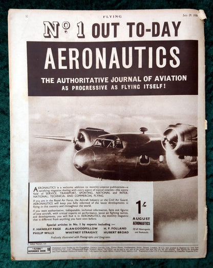 Flying Magazine July 29th 1939. (M531)