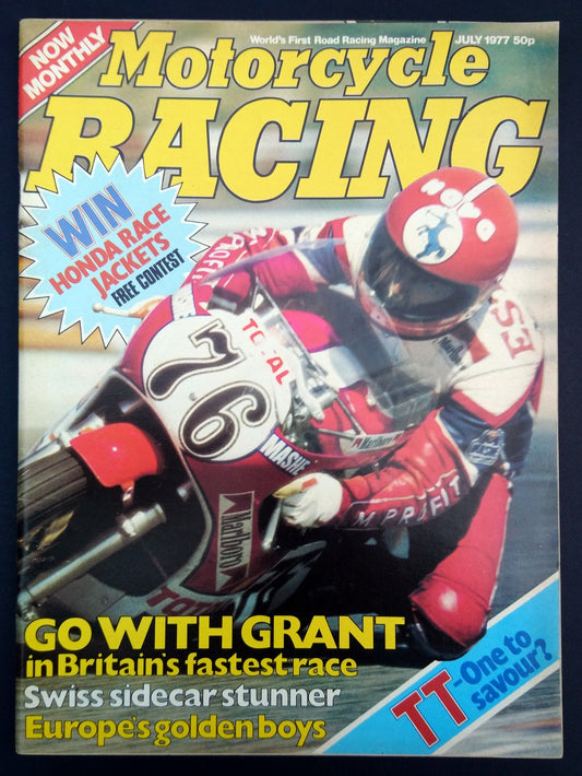Motorcycle Racing Magazine July  1977. (M359)