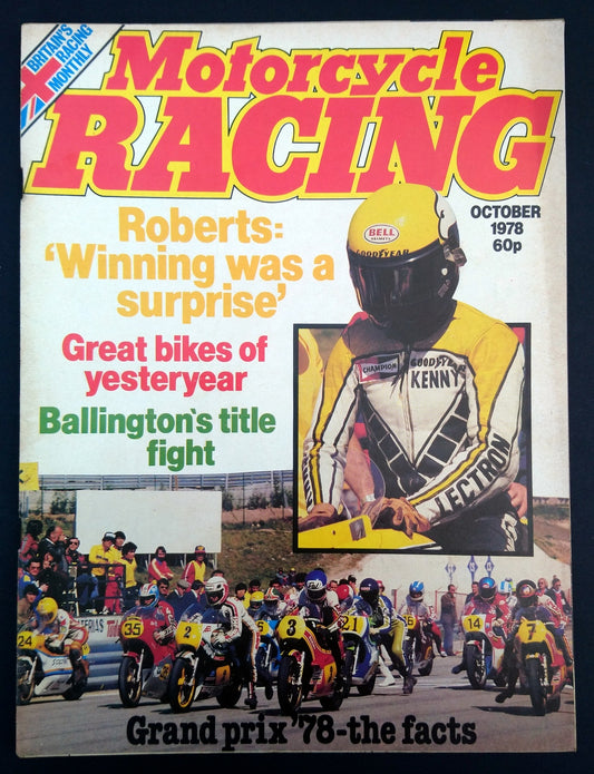 Motorcycle Racing Magazine October 1978. (M362)