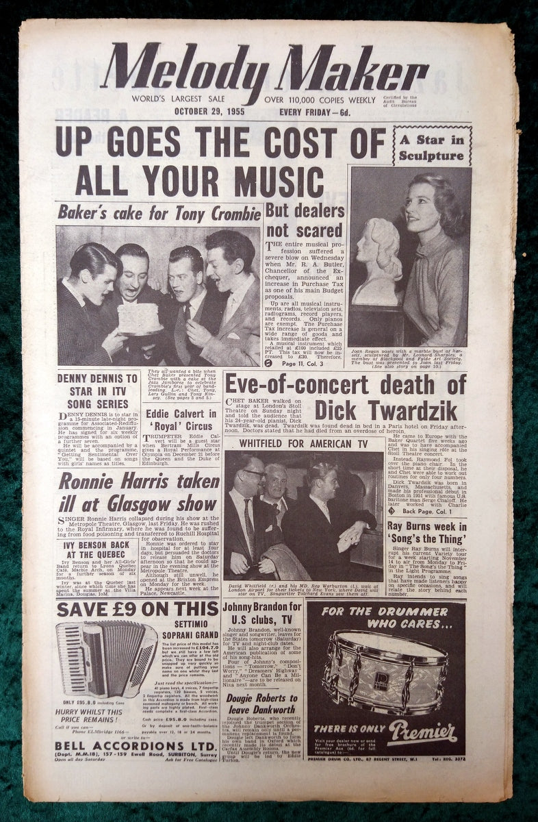 Melody Maker Magazine. Lot of 3 From 1955 (Oct 15th, 22th, 29th) . (XLM002)