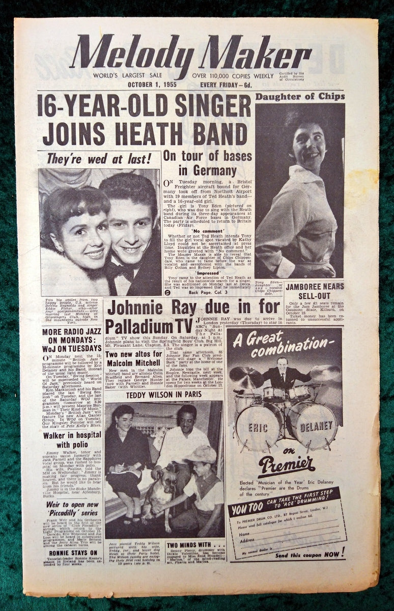 Melody Maker Magazine. Lot of 3 From 1955 (Sept 17th, 24th, Oct 1st) . (XLM003)