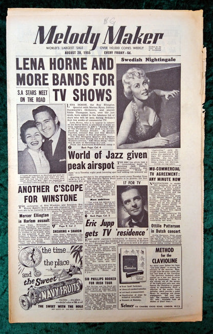Melody Maker Magazine. Lot of 3 From 1955 (Aug 6th, 13th, 20th) . (XLM005)