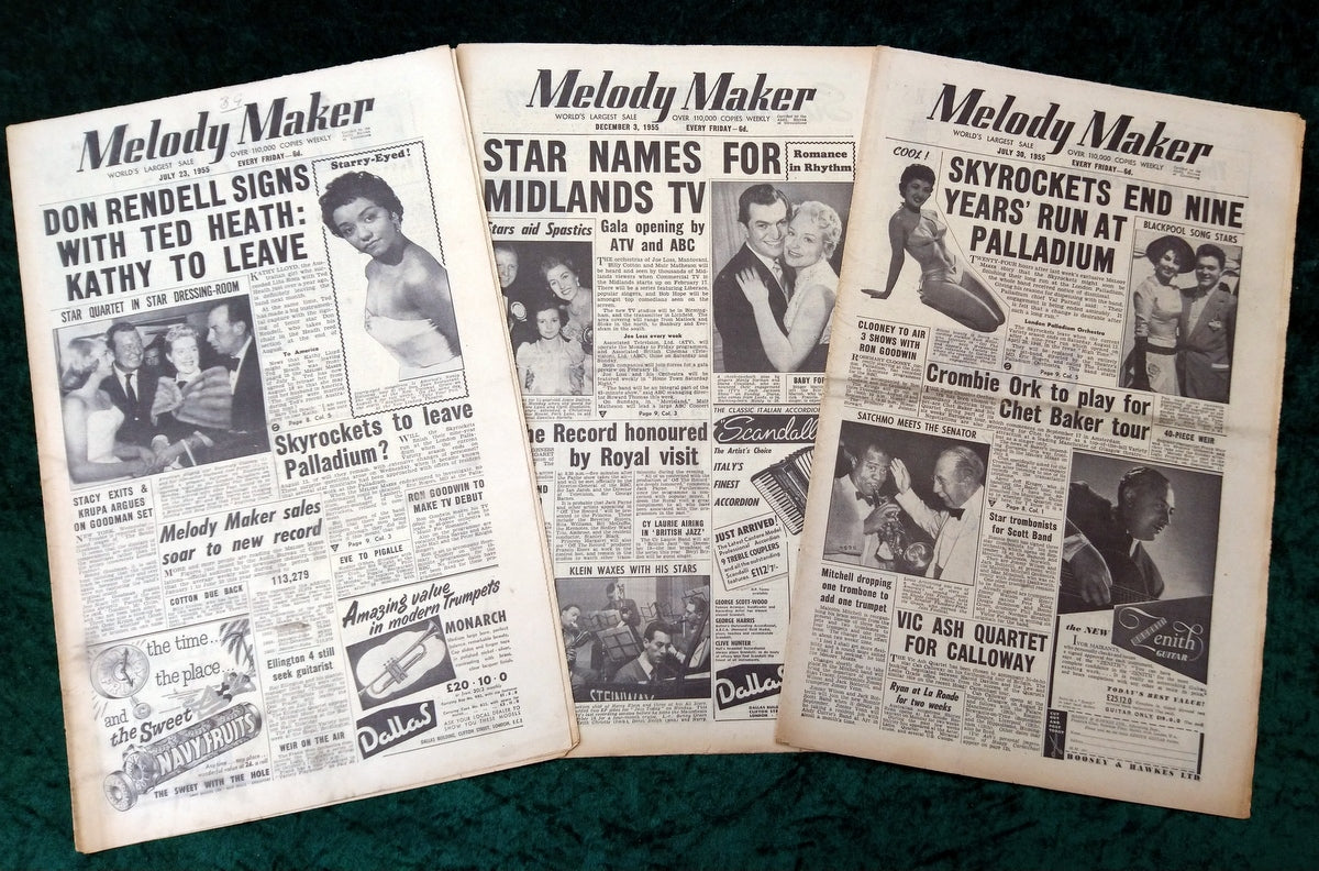 Melody Maker Magazine. Lot of 3 From 1955 . (XLM007)