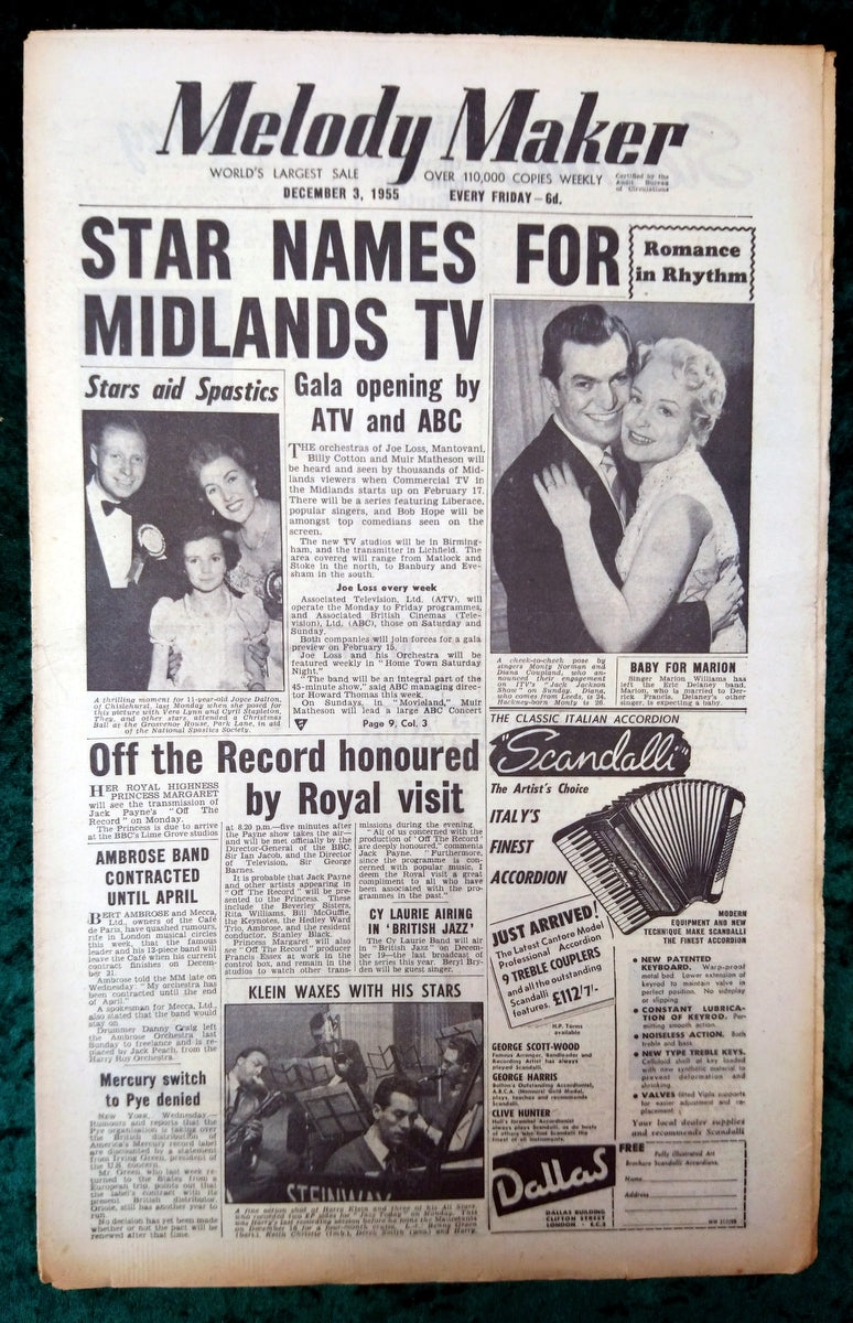 Melody Maker Magazine. Lot of 3 From 1955 . (XLM007)