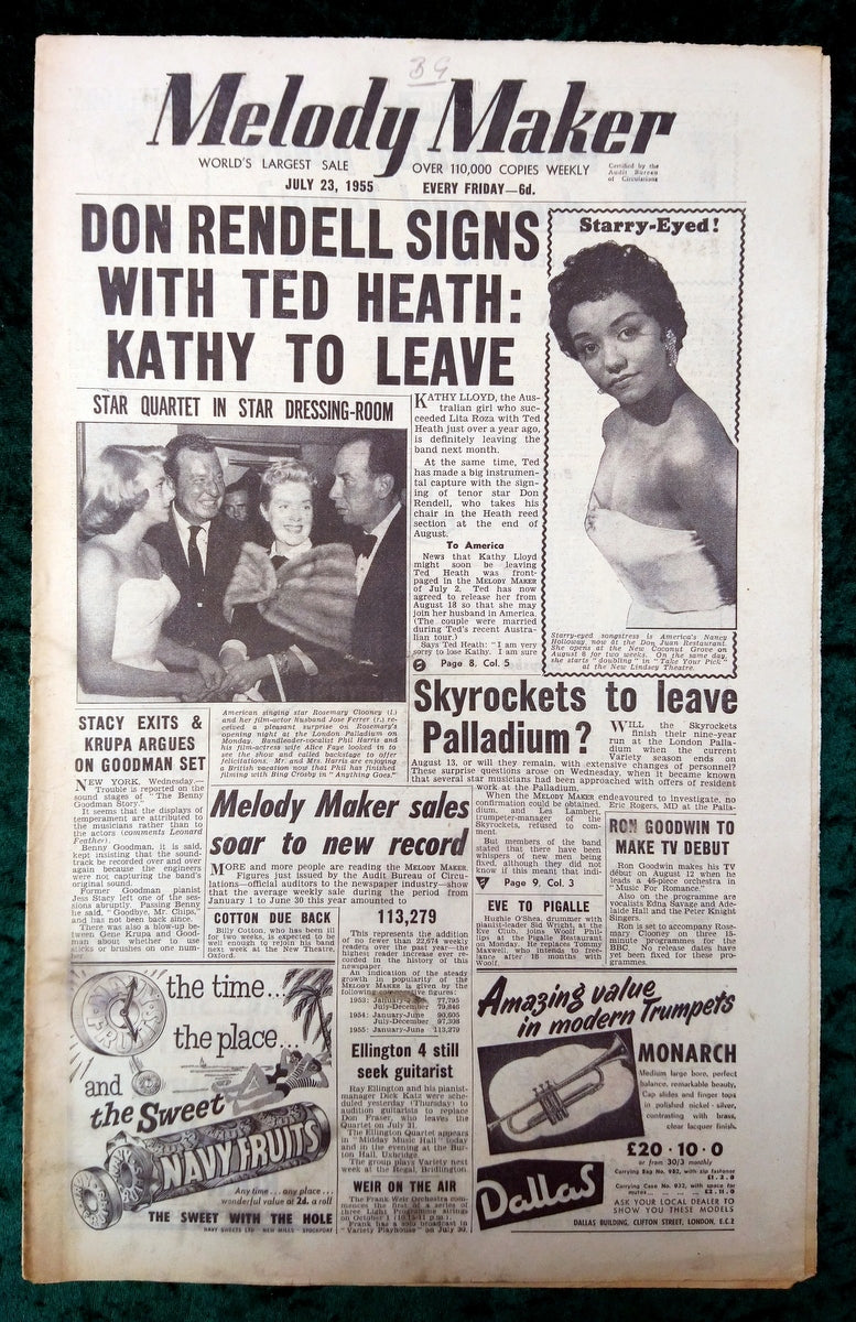 Melody Maker Magazine. Lot of 3 From 1955 . (XLM007)