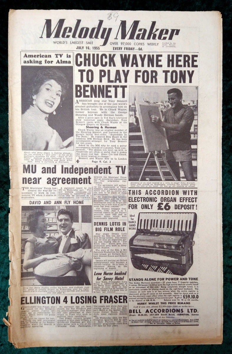 Melody Maker Magazine. Lot of 3 From July 1955 . (XLM008)
