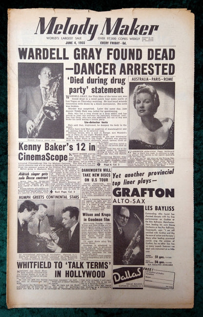 Melody Maker Magazine. Lot of 2 From July 1955. Louis Armstrong. (XLM010)