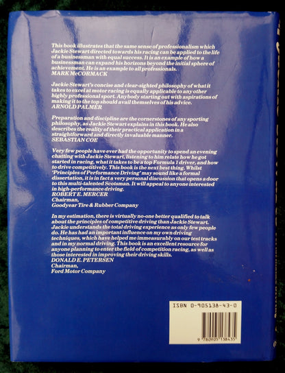 Jackie Stewart's Principles of Performance Driving. 1986 (ref b228)