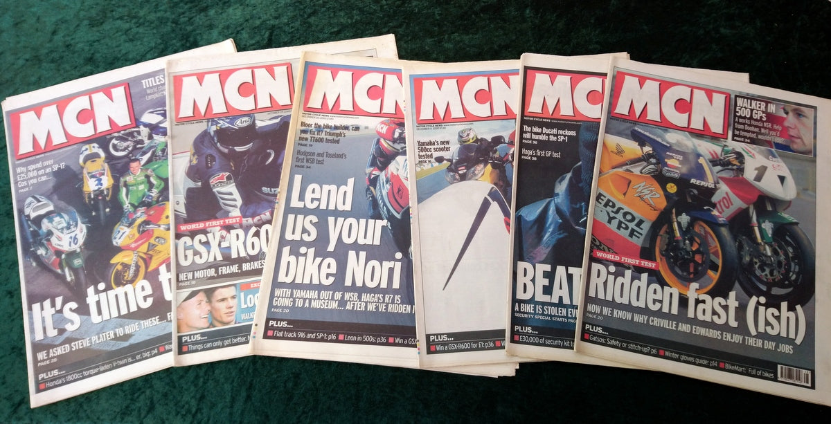 Motor Cycle News Paper. MCN Lot of 6 from 2000. (XLM019)
